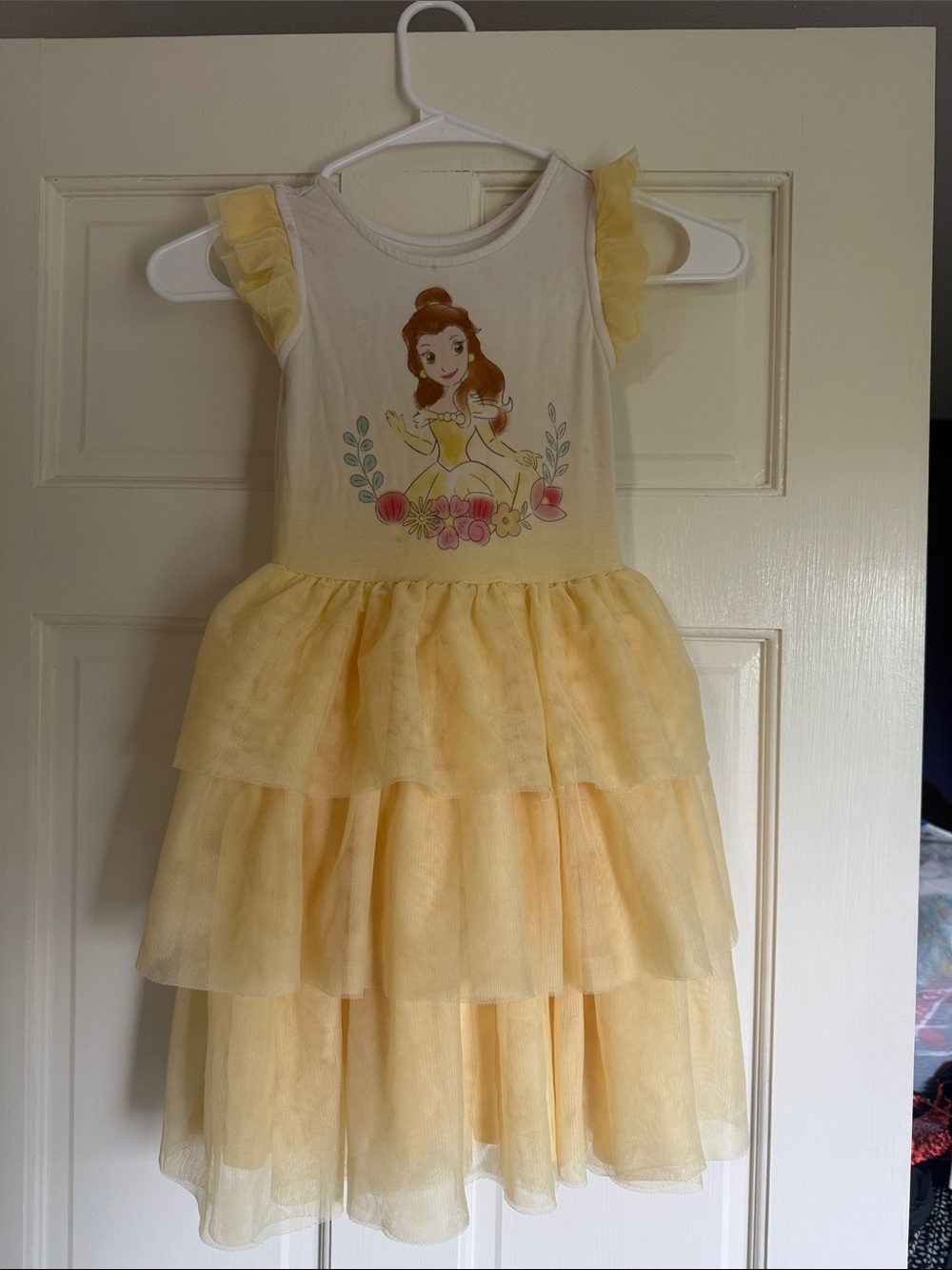 Little Sleepies x Disney Belle Beauty Princess Tiered Dress Yellow 7